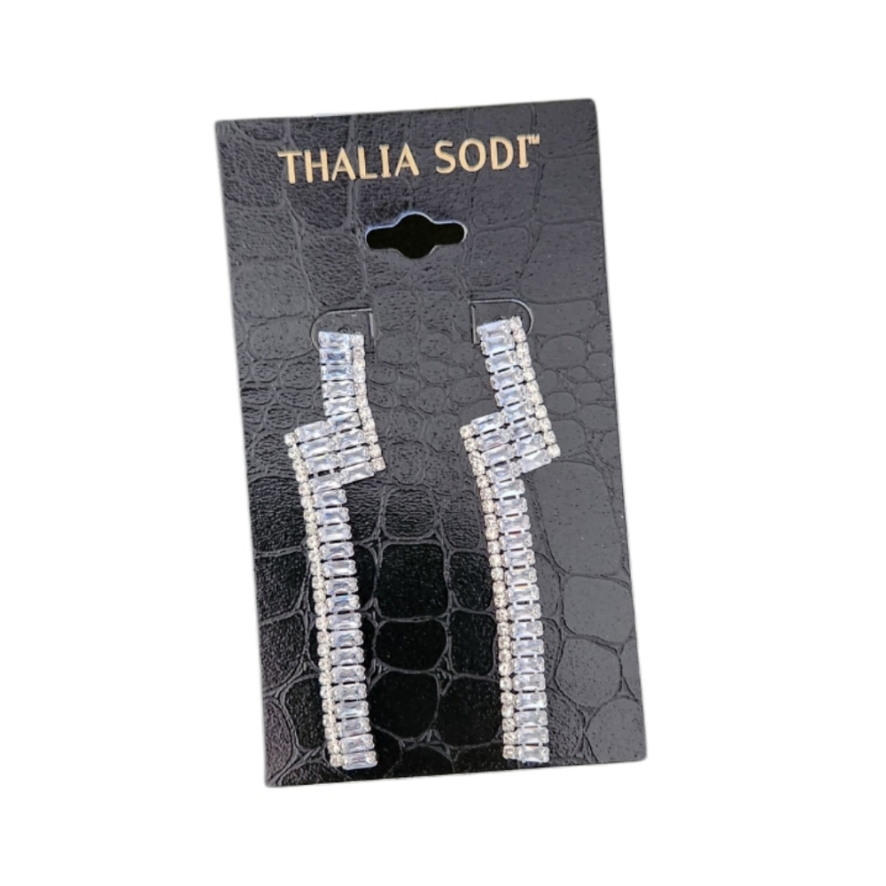 Thalia Sodi Silver Tone Earrings Nwt